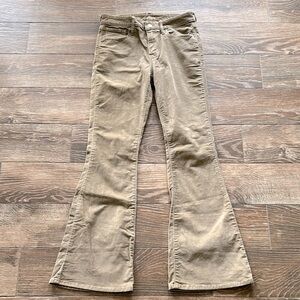 Levi’s Tan Corduroy White Tab Flare Jeans Size 28